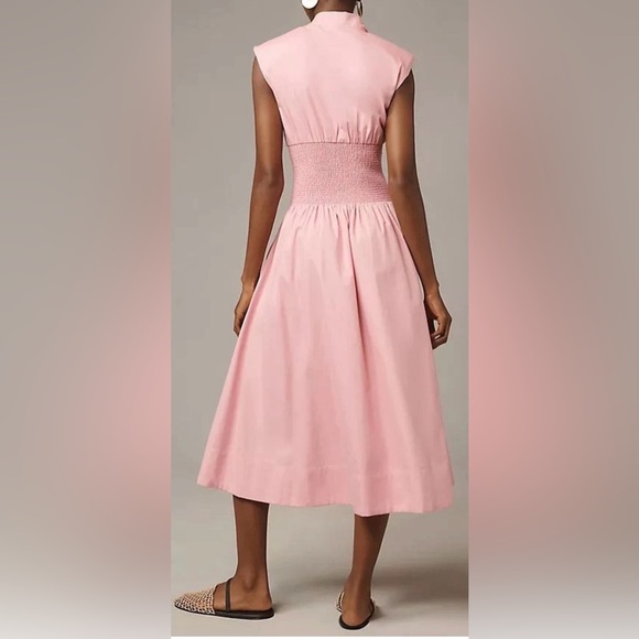 NWT Anthropologie The Tommie Zip Front Pink Midi Dress - Picture 2 of 8